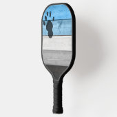 SlipperyJoe's otter-houten krat textuur beer co Pickleball Paddle (Links)