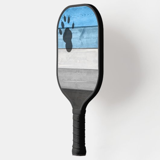 SlipperyJoe's otter-houten krat textuur beer co Pickleball Paddle (Links)