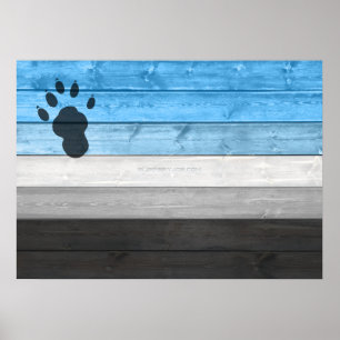 SlipperyJoe's otter-houten krat textuur beer co Poster