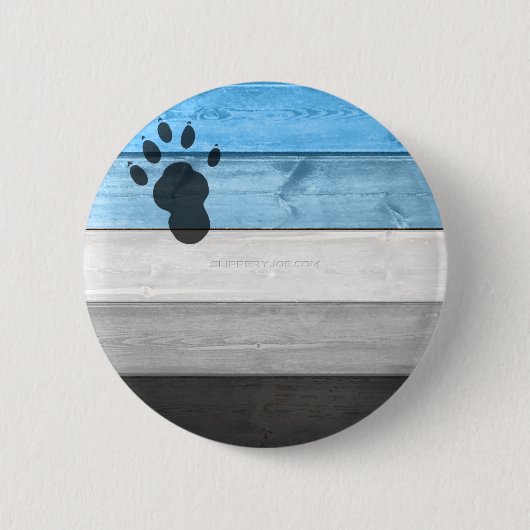 SlipperyJoe's otter-houten krat textuur beer co Ronde Button 5,7 Cm (Voorkant)