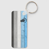 SlipperyJoe's otter-houten krat textuur beer co Sleutelhanger (Achterkant)