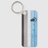 SlipperyJoe's otter-houten krat textuur beer co Sleutelhanger (Voorkant)