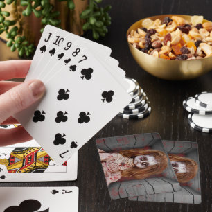 SlipperyJoe's oude pop Happy Halloween kreepy bloo Pokerkaarten