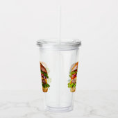 SlipperyJoe's overdonderende gestapelde hamburger Acryl Drinkbeker (Rechts)
