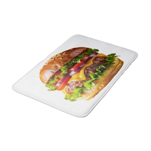 SlipperyJoe's overdonderende gestapelde hamburger Badmat (Gekanteld)