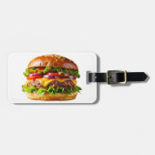 SlipperyJoe's overdonderende gestapelde hamburger  Bagagelabel (Voorkant horizontaal)