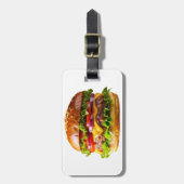 SlipperyJoe's overdonderende gestapelde hamburger  Bagagelabel (Voorkant verticaal)