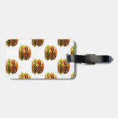 SlipperyJoe's overdonderende gestapelde hamburger  Bagagelabel (Achterkant horizontaal)