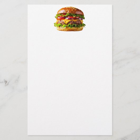 SlipperyJoe's overdonderende gestapelde hamburger Briefpapier (Voorkant)