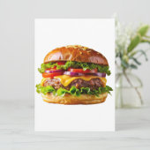 SlipperyJoe's overdonderende gestapelde hamburger Feestdagenkaart (Staand voorkant)