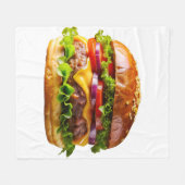 SlipperyJoe's overdonderende gestapelde hamburger  Fleece Deken (Voorkant (Horizontaal))