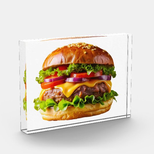 SlipperyJoe's overdonderende gestapelde hamburger  Fotoblokken (Links)