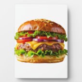 SlipperyJoe's overdonderende gestapelde hamburger Fotoplaat (voorkant)