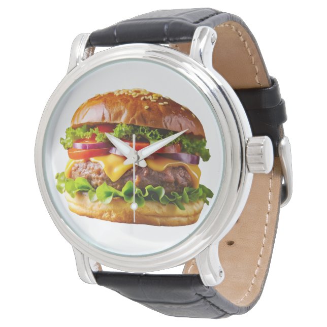 SlipperyJoe's overdonderende gestapelde hamburger  Horloge (Gekanteld)