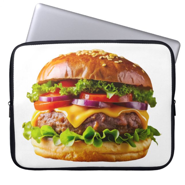 SlipperyJoe's overdonderende gestapelde hamburger  Laptop Sleeve (Voorkant)