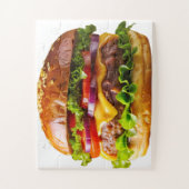 SlipperyJoe's overdonderende gestapelde hamburger Legpuzzel (Verticaal)