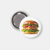 SlipperyJoe's overdonderende gestapelde hamburger  Magneet (Voorkant / Achterkant)
