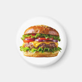 SlipperyJoe's overdonderende gestapelde hamburger  Magneet (Voorkant)