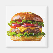 SlipperyJoe's overdonderende gestapelde hamburger  Magneet (Voorkant)