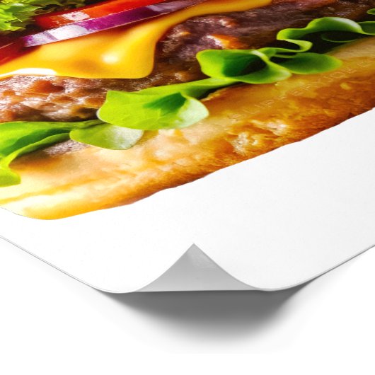 SlipperyJoe's overdonderende gestapelde hamburger  Poster (Hoek)