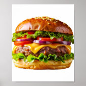 SlipperyJoe's overdonderende gestapelde hamburger  Poster (Voorkant)