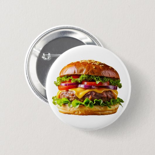 SlipperyJoe's overdonderende gestapelde hamburger  Ronde Button 5,7 Cm (Voorkant /achterkant)