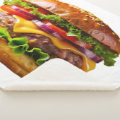 SlipperyJoe's overdonderende gestapelde hamburger  Sherpa Deken (3/4)