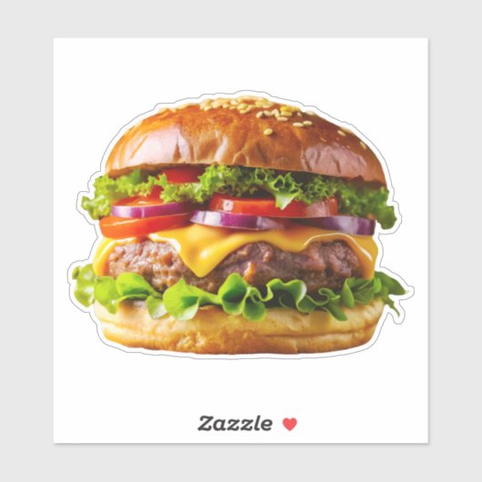 SlipperyJoe's overdonderende gestapelde hamburger  Sticker (Vel)