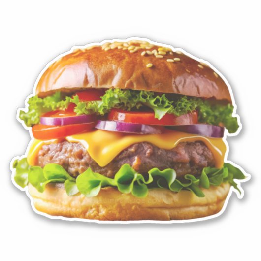 SlipperyJoe's overdonderende gestapelde hamburger  Sticker (Voorkant)