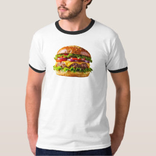 SlipperyJoe's overdonderende gestapelde hamburger T-shirt
