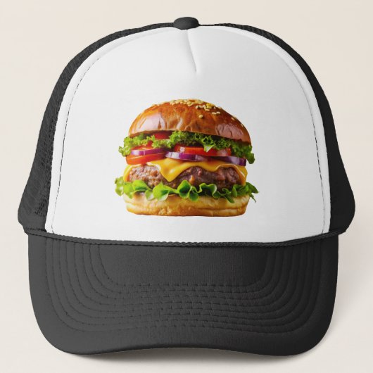 SlipperyJoe's overdonderende gestapelde hamburger Trucker Pet (Voorkant)