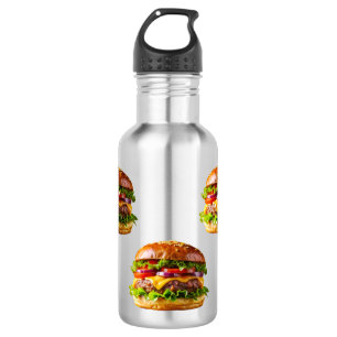 SlipperyJoe's overdonderende gestapelde hamburger Waterfles