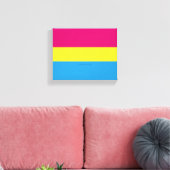 SlipperyJoe's panseksuele pride vlag Canvas Afdruk (Insitu (Woonkamer))
