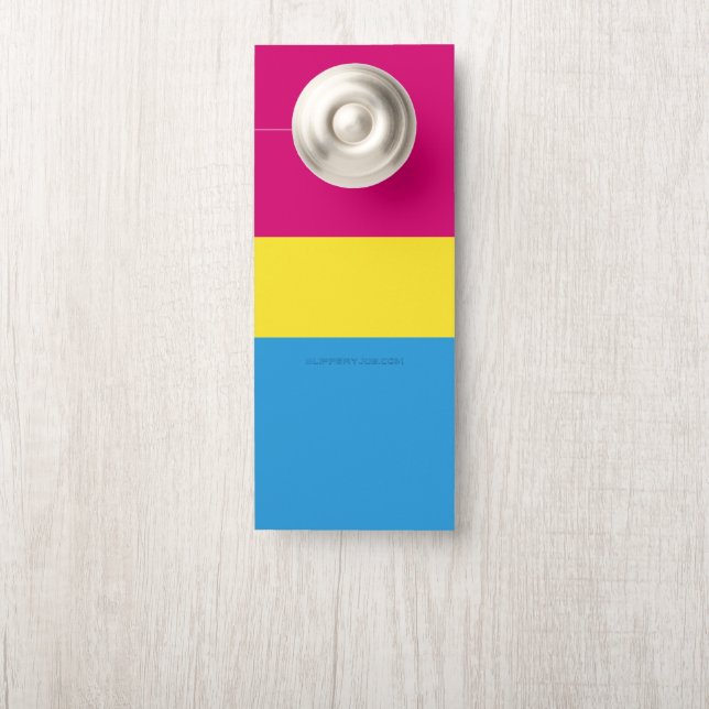 SlipperyJoe's panseksuele pride vlag Deurhanger (Op knop)
