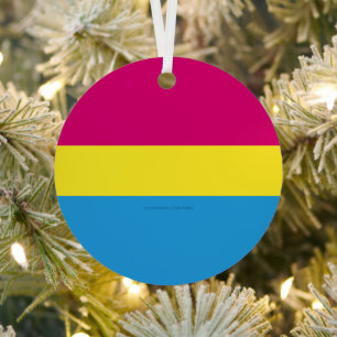 SlipperyJoe's panseksuele pride vlag Metalen Ornament