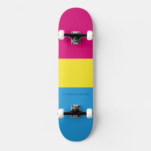 SlipperyJoe's panseksuele pride vlag Persoonlijk Skateboard (Voorkant)