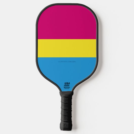 SlipperyJoe's panseksuele pride vlag Pickleball Paddle (Achterkant)