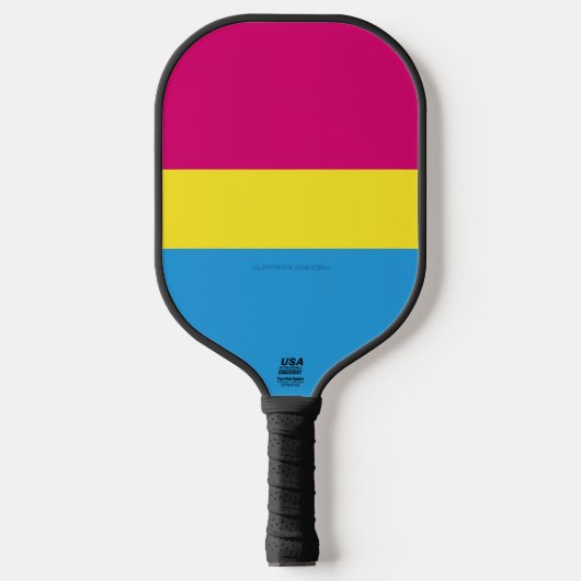 SlipperyJoe's panseksuele pride vlag Pickleball Paddle (Voorkant)