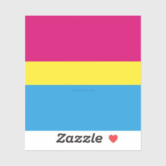 SlipperyJoe's panseksuele pride vlag Sticker (Vel)