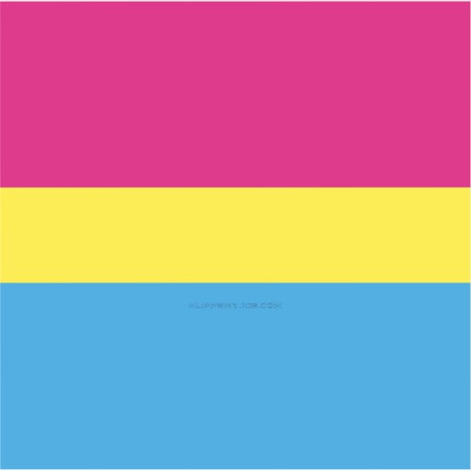 SlipperyJoe's panseksuele pride vlag Sticker (Voorkant)