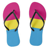 SlipperyJoe's panseksuele pride vlag Teenslippers (Voetbed)
