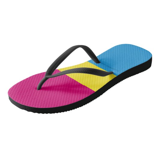 SlipperyJoe's panseksuele pride vlag Teenslippers (Schuin)