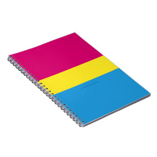 SlipperyJoe's pansexuele pridevlag gender-blind pi Notitieboek