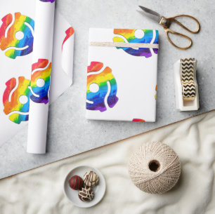 SlipperyJoe's plastic 45-rpm recordadapter omcirke Cadeaupapier