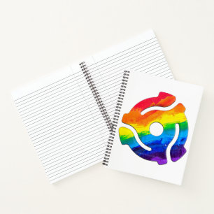 SlipperyJoe's plastic 45-rpm recordadapter omcirke Notitieboek