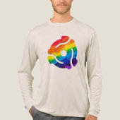 SlipperyJoe's plastic 45-rpm recordadapter omcirke Tri-Blend Shirt (Voorkant volledig)