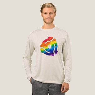 SlipperyJoe's plastic 45-rpm recordadapter omcirke Tri-Blend Shirt