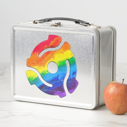 SlipperyJoe's plastic 45 RPM-recordadaptervibran (In situ)