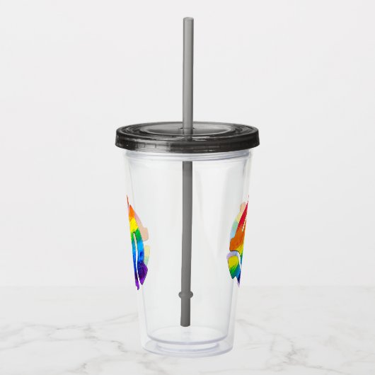 SlipperyJoe's plastic 45 RPM-recordadaptervibran Acryl Drinkbeker (Rechts)