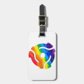 SlipperyJoe's plastic 45 RPM-recordadaptervibran Bagagelabel (Voorkant verticaal)